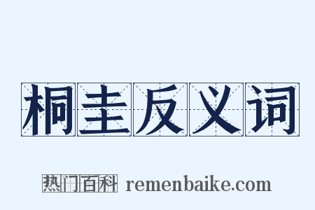 桐圭反义词是什么意思的图片